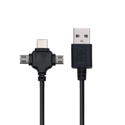 0.5m USB 2.0 de carga rápida Cable de datos USB 3 en 1 Cable de carga USB