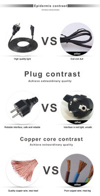 1.8M VDE CEE 77 UE a C5 Cable de alimentación de hojas de trébol para PC Cordón de alimentación para computadoras portátiles