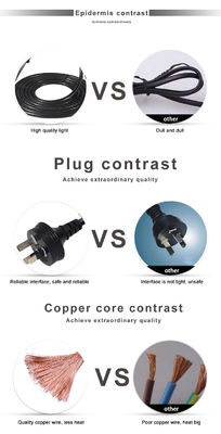 6 pies chaqueta de PVC Australia 3 pines enchufe a la IEC 60320 C19 cable de alimentación para servidores PDU
