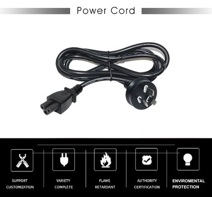 Aplicación para el hogar Pure Cooper 10A Cable de extensión Saa Australia Zelanda Conector masculino para IEC C5