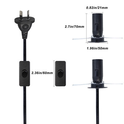 Cable de alimentación AU con interruptor 303 para lámpara de sal E14 E27