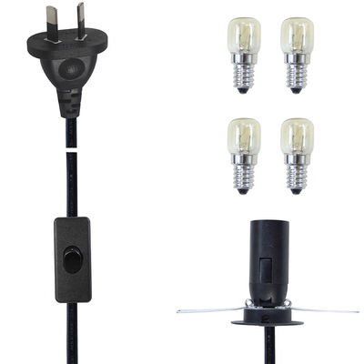 Cable de alimentación AU con interruptor 303 para lámpara de sal E14 E27