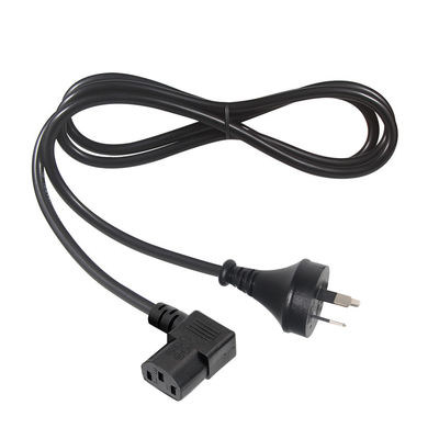 Ángulo recto de 90 grados C13 a SAA Cordón de alimentación 3Pin H05VV-F 3G*0.75mm2 1.2M para monitor de PC