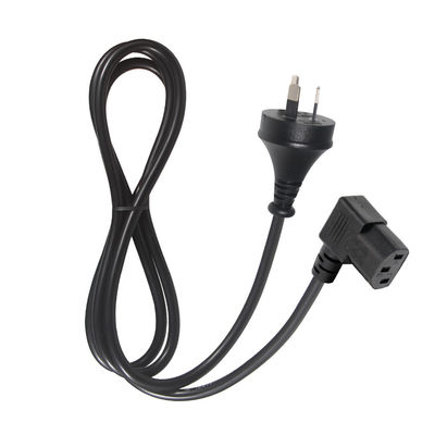 Ángulo recto de 90 grados C13 a SAA Cordón de alimentación 3Pin H05VV-F 3G*0.75mm2 1.2M para monitor de PC