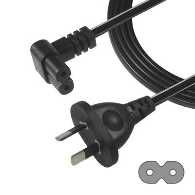 2m SAA Iec enchufe H03vvh2f 2X075mm2 australiano 2 puntas Figura 8 Ac Cable extremo de extensión ángulo C7 conector cable de alimentación