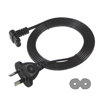 2m SAA Iec enchufe H03vvh2f 2X075mm2 australiano 2 puntas Figura 8 Ac Cable extremo de extensión ángulo C7 conector cable de alimentación