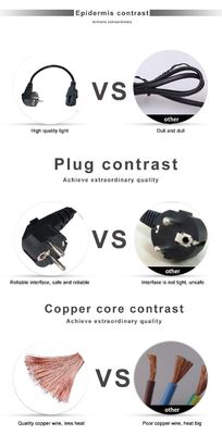 Cable de alimentación de enchufe de bloqueo Pdu con conector Schuko CEE 77 a IEC15