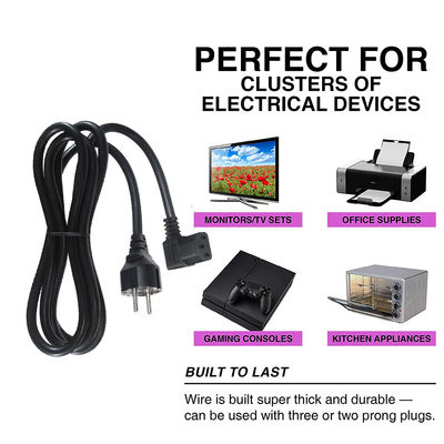CEE7-7 a ángulo derecho C13 Cordón de alimentación 1.8m PVC HO5VV-F3G