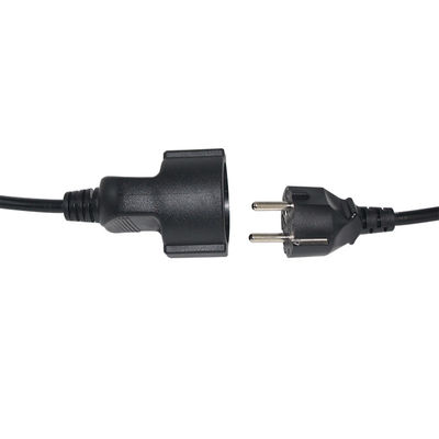 Cee 7/7 Cord 16A Plug Power Mujer a hombre Schuko Extensión de cable europeo 2 metros