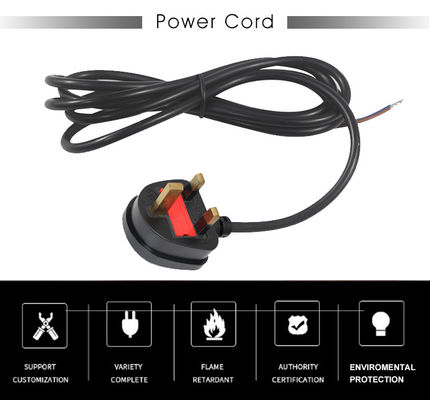 H05vv-f 3*0,5mm2/0,75mm2 IEC Tipo de extremo femenino del cable de tres puntas para conector PDU de escritorio