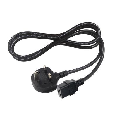 Cable de alimentación de 16A BS1363 a C19 de 1,8 m para ordenadores y SAI