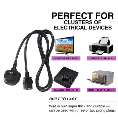 Cable de alimentación de 16A BS1363 a C19 de 1,8 m para ordenadores y SAI