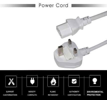 Cable de extensión B1363 PDU con toma de corriente recableable 5M y cable de alimentación C13 del Reino Unido Tipo de extremo masculino BS
