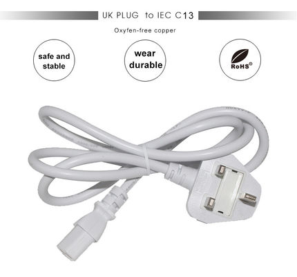 Cable de extensión B1363 PDU con toma de corriente recableable 5M y cable de alimentación C13 del Reino Unido Tipo de extremo masculino BS