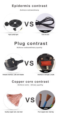 5m Cplug Reducer B Uk Plug To Iec 90 grados C13 Cordón de alimentación con conductor de cobre puro