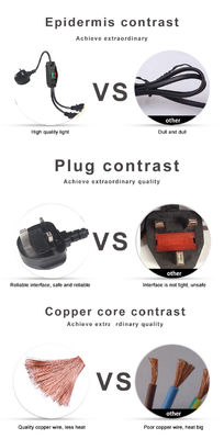 Cable de alimentación divisor en Y 2xC13 con enchufe del Reino Unido, 7A, 0,8M, negro y blanco