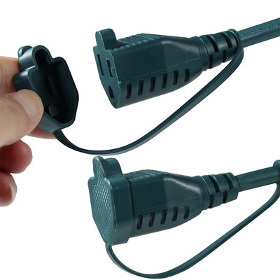 IP11 Color verde Multi Ways Us Cord 515P a 3X Nema 515R Enchufe eléctrica Mains Divididor de cable de alimentación