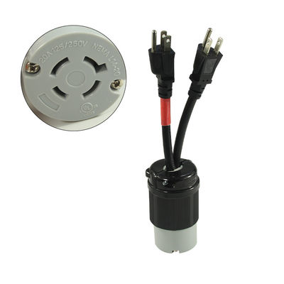 Aplicación para el hogar 1ft 14/3 NEMA L14-20C Conector de cable de extensión con certificado de EE.UU.