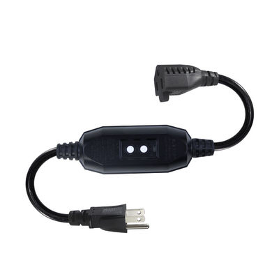 GFCI NEMA 515P a 515R Cordón de alimentación de CA para PC Cable de alimentación de computadora portátil 4 Ft Cable de extensión negro
