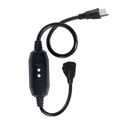 GFCI NEMA 515P a 515R Cordón de alimentación de CA para PC Cable de alimentación de computadora portátil 4 Ft Cable de extensión negro