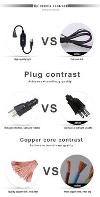 GFCI NEMA 515P a 515R Cordón de alimentación de CA para PC Cable de alimentación de computadora portátil 4 Ft Cable de extensión negro