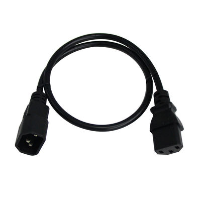 VDE Certificado 3Ft IEC C13 a C14 Cables de extensión de macho a hembra para PC de escritorio UPS