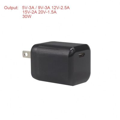 Cargador GaN PD para portátil universal de puerto único 30W 20W 20V súper rápido