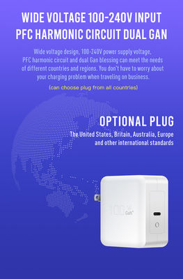 Alta potencia Qc 3.0 Usb cargador de pared 100w Gan Cargador de viaje Protección contra sobrevoltura