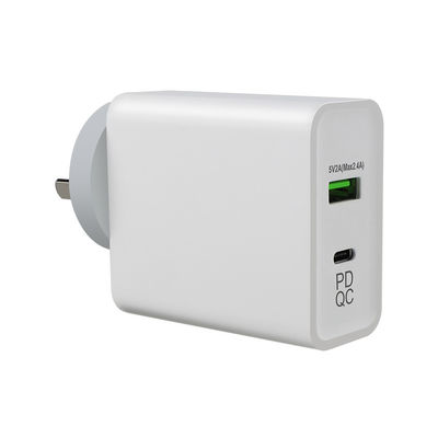 240V 45W QC 3.0 Adaptador de fuente de alimentación de enchufe de pared para cable Euro Usb C 2m