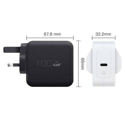 Cargador de 100W Tipo C único Cargador inalámbrico GaN Tech 100W USB-C QC3.0