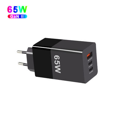 Teléfono Pd Viaje rápido Tipo-C Usb C 65W Gan Cargador Protección de sobrecorriente