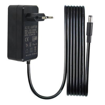 EU enchufe de pared 1M 22AWG Adaptador de alimentación 12V 5A 5521Mm Para cámara de CCTV LED