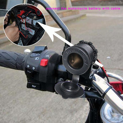 Adaptador de cargador de motocicleta USB dual de 45W, entrada 12-24V