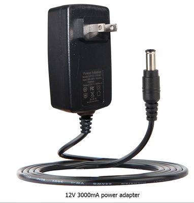 Adaptador de alimentación de 12V 3A montado en la pared de 36W con enchufes de EU US AU UK 100-240V