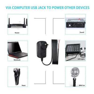 AU Adaptador de fuente de alimentación 5V 3A de salida para monitor LED y carga rápida