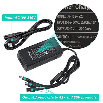 3 en 1 Entrada de cargador universal 100-240V Entrada IEC C8 42V 2A Adaptador de fuente de alimentación para computadoras portátiles