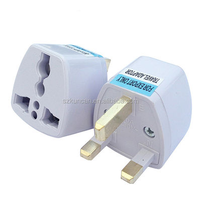 Adaptador de enchufe de Europa al Reino Unido 250V 10A ABS + potencia de viaje de cobre