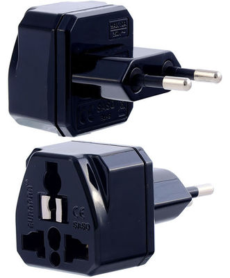 Adaptador de enchufe de Europa al Reino Unido 250V 10A ABS + potencia de viaje de cobre
