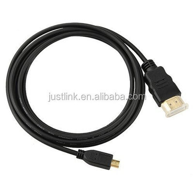 Alta velocidad 5FT 1.5M V1.4 de macho a macho HDMI a micro cable HDMI para HDTV PS3 XBOX 3D LCD