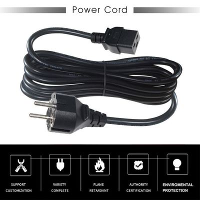 30A 240V Cable 1.5mm Shuko VDE Amplificador Cordón IECC19 Conector femenino Pdu Ac enchufe
