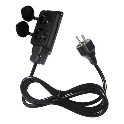 Europa Schuko Cables Adaptador Tipo F enchufe Cable toma de corriente 4x tomas de corriente Eu Cable de extensión