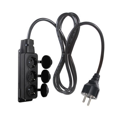 Europa Schuko Cables Adaptador Tipo F enchufe Cable toma de corriente 4x tomas de corriente Eu Cable de extensión