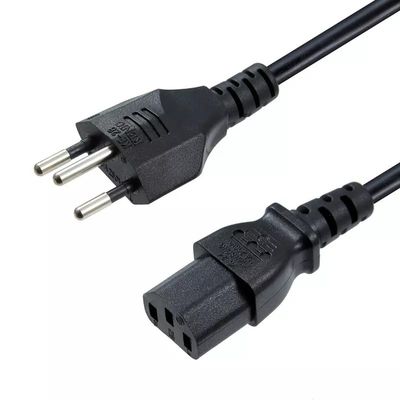 Enchufes suizos Cable de alimentación Enchufe de cables principales Suizos Enchufe Negro/Blanco 250V Enchufes suizos Cordón de cable de alimentación