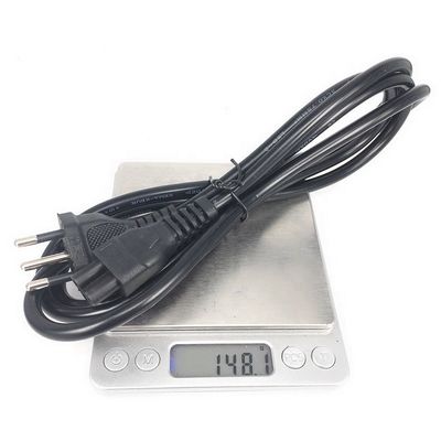 IEC320 C5 3 Cordón de alimentación de pin redondo para Brasil NBR14136 Núcleo cuadrado estándar 3x0.75