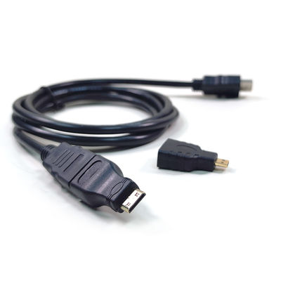 1.5m de macho a macho cable HDMI 3 en 1 para cámara de vídeo y tablet PC a la televisión