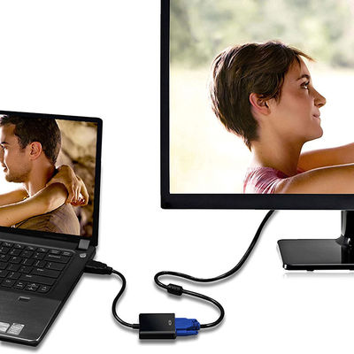 1080P HDMI a VGA Convertidor Adaptador de cable para ordenador Video de audio de hombre a mujer