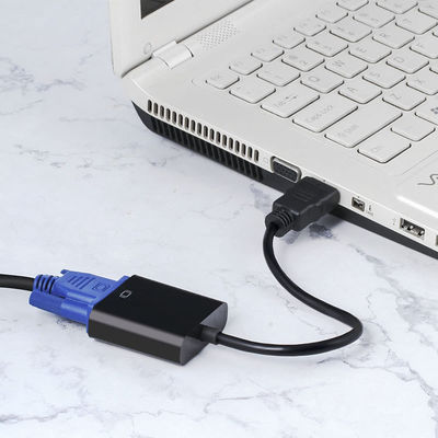 1080P HDMI a VGA Convertidor Adaptador de cable para ordenador Video de audio de hombre a mujer