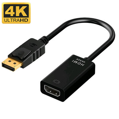 ABS Coaxial Revestido de Oro Displayport Hombre DP A Adaptador de cable HDMI para proyector
