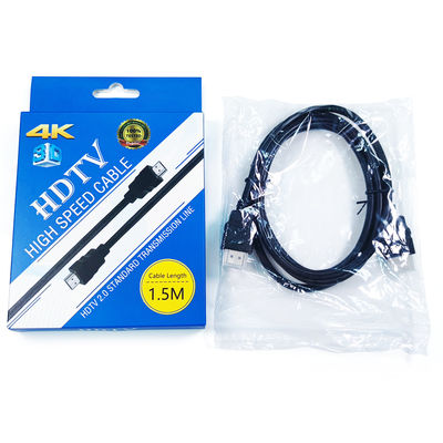 Chaqueta de PVC moldeada 4K Cable HDMI 0.5m Hasta 30M Para video de alta definición de computadora