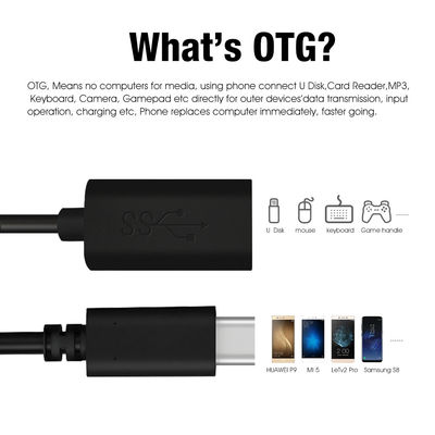 3.5MM-6.0MM Diámetro exterior proyector HDMI Cable USB 3.1 Tipo C a USB Tipo A